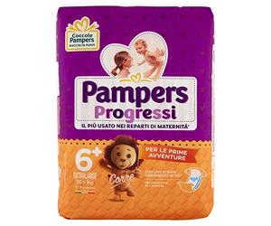 Pampers Progressi Extra Large 17 Nappies, Size 6+ (16+ kg)