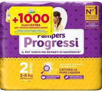 Pampers Progressi Mini, Taille 2 (3-6 kg), 28 couches