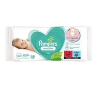 Pampers Sensitive Baby Wipes, 260 Wipes (5 x 52) for Sensitive Baby Skin, Dermatologically Tested, Baby First Equipment for Newborns