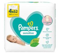 Pampers Sensitive Fragrance-Free Baby Wipes, 4 x 52each