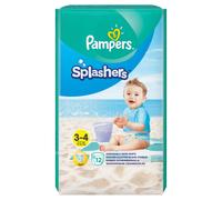 Pampers Size 3 Splashers Swim Pants, 12 Count, CARRY PACK, Do Not Swell In Water (6-11 kg / 13-24 lbs)