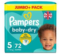 Pampers Size 5 Nappies Baby Dry Jumbo+ 72 Pack