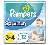 Pampers Splashers Size 3-4, 12 Disposable Swim Nappies, 6-11kg