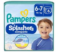 Pampers Splashers Baby Shark™ Swim Nappy Pants, Size 6 | Disposable Swim Nappy Pants, For Secure Protection In The Water