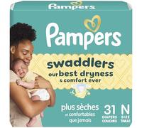 Pampers Baby Diapers - Swaddlers - Size 0, 31 Count, Ultra Absorbent Disposable Newborn Diaper