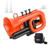 PAMPET DOLPHIN Pocket Trumpet Plastic Bb Trumpet Standard Trumpets for Student Beginner Bb Trumpets Instrument (Orange)