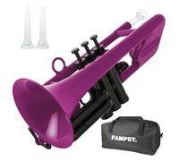 PAMPET SEA LION Professional Plastic Bb Trumpet Standard Trumpets Brass Trumpet Set for Student Beginner Bb Trumpet Instrument (Purple)