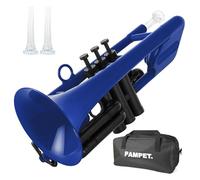 PAMPET SEA LION Professional Plastic Bb Trumpet Standard Trumpets Brass Trumpet Set for Student Beginner Bb Trumpet Instrument (Blue)