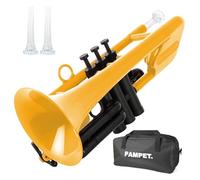 PAMPET SEA LION Professional Plastic Bb Trumpet Standard Trumpets Trumpet Set for Student Beginner Bb Trumpet Instrument (Yellow)