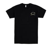 Pampling T-Shirt 100% Cotton with Short Sleeve Double Printing, Unisex Fit with Original Patterns in 5 Sizes, T-Shirt Black, Model Coffee Cat in Mt Fuji (M)