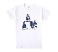 Pampling T-Shirt 100% Cotton with Short Sleeve, Unisex Fit with Original Patterns in 5 Sizes, T-Shirt White, Model FTW (L)