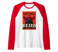 Pamplona 2026 Running of the Bulls/San Fermin Raglan Baseball Tee