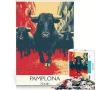 Pamplona Spain Poster jigsaw puzzles for adults 1000 | Analysis and logic for the whole family Great gift for gaming 38x26cm