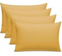 Pamposh 300 Thread Count 100% Egyptian Cotton Pillow Cases 4 Pack Breathable Ultrasoft Ochre Pillow Covers