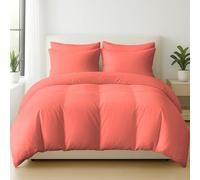 Pamposh 4 Pcs 100% Egyptian Cotton Super King Duvet Set With Fitted Sheet | Duvet Cover (220 x 260cm) With Fitted Sheet (180 x 200cm), Fade Resistant, Hotel Quality, OEKO-TEX Certified, Machine Wash