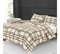Pamposh 4 Pcs Super King Duvet Set with Matching Black Super King Fitted Sheet 40 cm Extra Deep Pocket - Premium Microfibre Reversible Quilt Cover Bedding Set For All Seasons