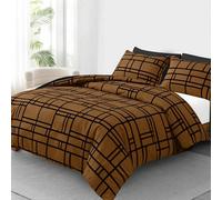 Pamposh 4 Pcs Super King Size Duvet Cover Sets With Matching Black Superking Size Fitted Sheets Premium Microfibre Reversible