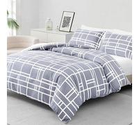 Pamposh 4 Pcs Super King Size Duvet Cover Sets With Matching Black Superking Size Fitted Sheets Premium Microfibre Reversible