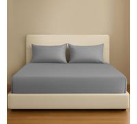 Pamposh 400 Thread Count Egyptian Cotton King Size Fitted Sheet Durable Double Premium Natural Cotton Deep Fitted Sheets