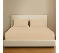 Pamposh 400 Thread Count 100% Egyptian Cotton Super King Fitted Sheet - Extra Deep Pocket 35 cm (14 inches) Durable Elastic Superking Fitted Sheet - Premium Cotton Extra Deep Super King Fitted Sheets