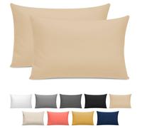 Pamposh 400 Thread Count Egyptian Cotton Pillow Cases 2 Pack in Beige | Size: Standard Pillow Case Pamposh Beige Standard Pillow Case