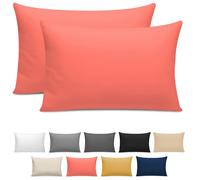 Pamposh 400 Thread Count Egyptian Cotton Pillow Cases 2 Pack in Coral | Size: Standard Pillow Case Pamposh Coral Standard Pillow Case