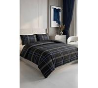 Pamposh Brushed Microfibre Duvet Cover Set King Size Reversible Bedding Sets in Black | Size: Double Pamposh Black Double