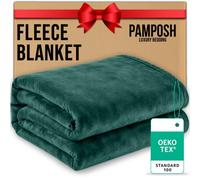 Pamposh Flannel Fleece Double Throw Blankets Microfiber Solid Blankets For Bed Ultrasoft Lightweight For Camping And Travel