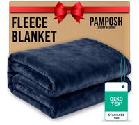 Pamposh Flannel Fleece Double Throw Blankets - Microfiber Solid Blankets for Bed and Couch - Ultrasoft Lightweight Plush Fleece Blanket Double Size for Camping and Travel
