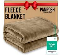 Pamposh Flannel Fleece Double Throw Blankets - Microfiber Solid Blankets for Bed and Couch - Ultrasoft Lightweight Plush Fleece Blanket Double Size for Camping and Travel