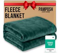 Pamposh Flannel Fleece King Size Throw Blankets - Microfiber Solid Blankets for Bed and Couch - Ultrasoft Lightweight Plush Fleece Blanket King Size for Camping and Travel