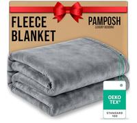 Pamposh Flannel Fleece King Size Throw Blankets - Microfiber Solid Blankets for Bed and Couch - Ultrasoft Lightweight Plush Fleece Blanket King Size for Camping and Travel