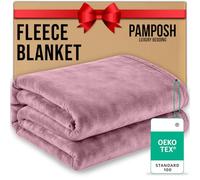 Pamposh Flannel Fleece Single Throw Blankets - Microfiber Solid Blankets for Bed and Couch - Ultrasoft Lightweight Plush Fleece Blanket Single Size for Camping and Travel