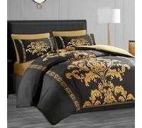 Pamposh Lazzaro Super King Duvet Set Premium Microfiber Reversible 3 Pcs Ultra Soft & Hypoallergenic Duvet Cover With 2 Pillow Cases