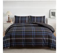 Pamposh Luxury Duvet Cover Set King Size Reversible Bedding Sets in Black | Size: Double Pamposh Black Double
