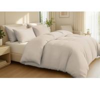 Pamposh Premium Egyptian Cotton Duvet Cover Set Reversible Quilt Covers in Taupe | Size: Single Pamposh Taupe Single