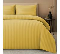 Pamposh Satin Stripe King Size Duvet Cover Sets Pack Of 2 - Premium Quality | Premium Brushed Microfiber, Hotel Quality Feel, King (220 x 230 cm), OEKO-TEX Certified, Machine Washable, Zipper Closure