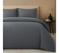 Pamposh Satin Stripe King Size Duvet Cover Sets Pack Of 2 - Premium Quality | Premium Brushed Microfiber, Hotel Quality Feel, King (220 x 230 cm), OEKO-TEX Certified, Machine Washable, Zipper Closure