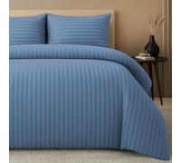 Pamposh Satin Stripe King Size Duvet Cover Sets Pack Of 4 - Premium Quality | Premium Brushed Microfiber, Hotel Quality Feel, King (220 x 230 cm), OEKO-TEX Certified, Machine Washable, Zipper Closure