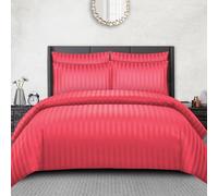 Pamposh Satin Stripe Single Duvet Cover Set - Premium Hotel Quality Quilt Cover Bedding Sets - Hypoallergenic Ultra Soft Microfiber Bed Linen