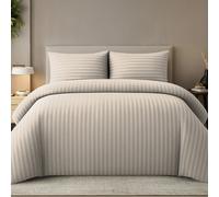 Pamposh Satin Stripe Single Duvet Cover Set Premium Microfibre Hotel Quality Quilt Cover Bedding Sets Hypoallergenic Ultrasoft Bed