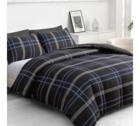 Pamposh Super King Duvet Set - Brushed Microfiber Reversible Duvet Cover | Hypoallergenic, Reversible, Zipper Closure, High Quality Fabric, Super King (260 × 220 cm), OEKO-TEX Certified