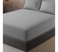 Pamposh Super King Fitted Sheet Extra Deep Pocket 40 cm 16 inches Durable Elastic Bed Sheets Premium Brushed Microfibre Superking Fitted Sheet