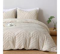 Pamposh Tufted King Size Duvet Cover Sets - Double Brushed Microfibre King Size Bedding Set With Zipper Closure - Ultrasoft Breathable Kingsize Duvet Cover Sets for All Seasons