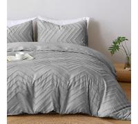 Pamposh Tufted King Size Duvet Cover Sets - Double Brushed Microfibre King Size Bedding Set With Zipper Closure - Ultrasoft Breathable Kingsize Duvet Cover Sets for All Seasons