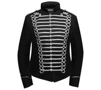Pamposh Women Steampunk Hussar Military Drummer Parade Jackets - Napoleon Gothic Clothing - Ladies Marching Band Jackets
