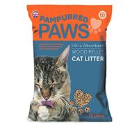 Pampurred Paws Premium Eco Friendly Natural Wood Pellet Cat Litter