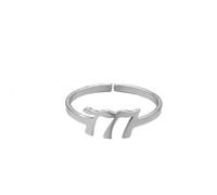 PAMTIER Adjustable Rings for Women Stainless Steel Statement Unique Angel numbers Open Ring, Metal, metal