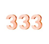 PAMTIER Angel Number Necklaces for Women 000 111 222 333 444 555 666 777 888 999 Gold/Silver Plated Simple Stainless Steel Dainty Pendant Statement Personalised Jewellery Gold Rose Number 333