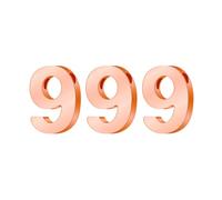 PAMTIER Angel Number Necklaces for Women 000 111 222 333 444 555 666 777 888 999 Gold/Silver Plated Simple Stainless Steel Dainty Pendant Statement Personalised Jewellery Gold Rose Number 999